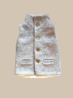 Wool collared vest