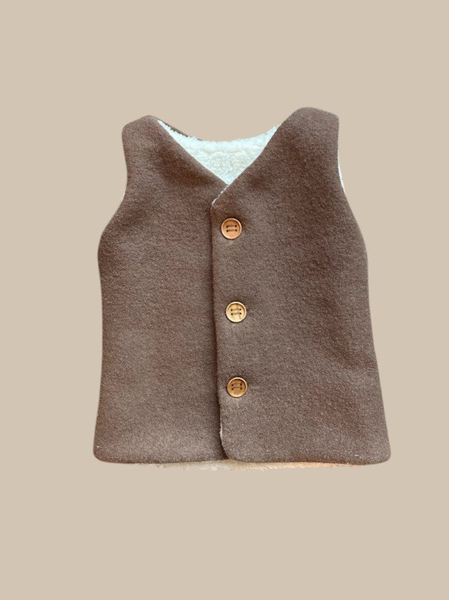 Children's Boiled Wool Vest – Handmade in Norway | Lyngfjell
