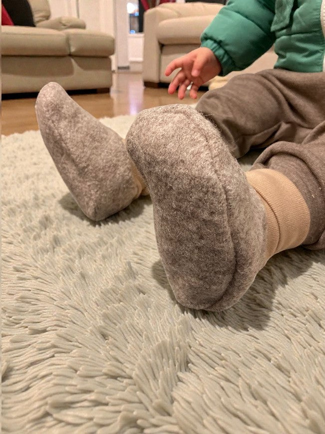 Wool booties