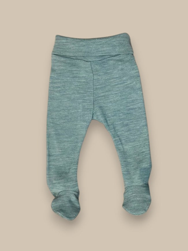 Footed leggings in merino wool