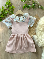 Linen pinafore dress
