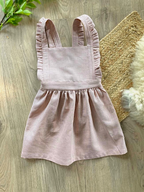 Linen pinafore dress