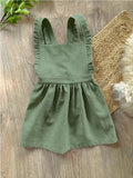 Linen pinafore dress
