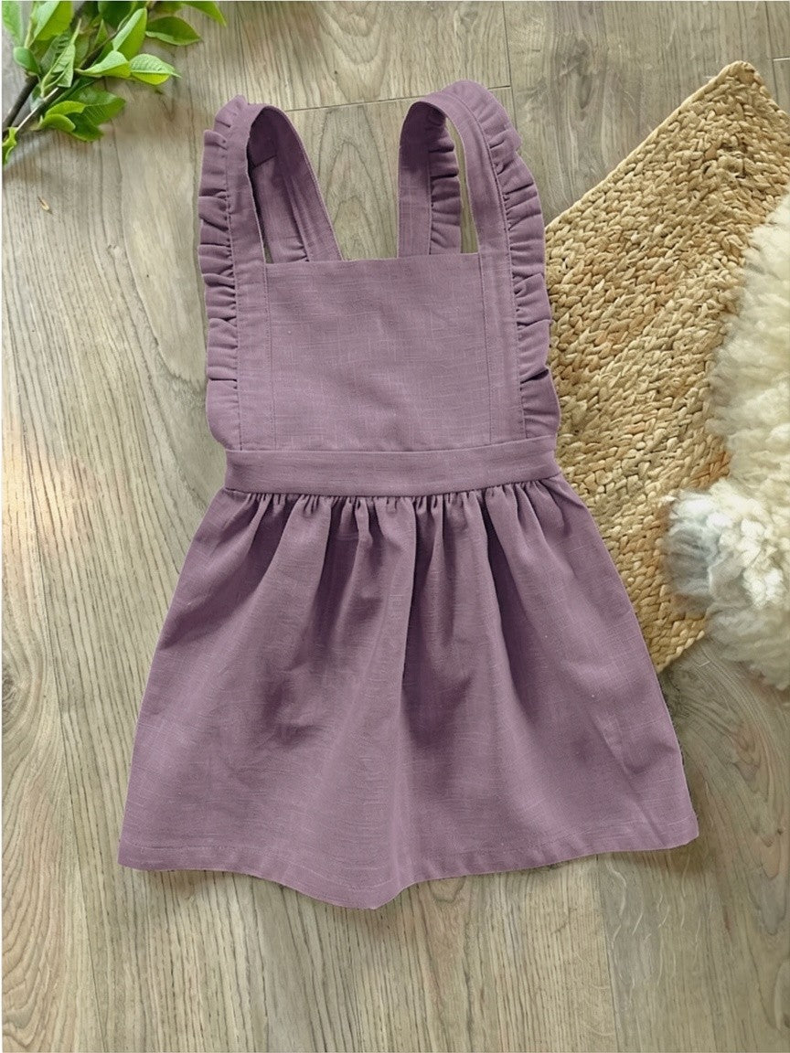 Linen pinafore dress