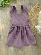 Linen pinafore dress