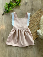Linen pinafore dress