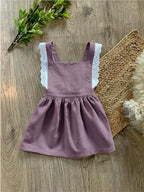 Linen pinafore dress
