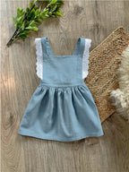 Linen pinafore dress