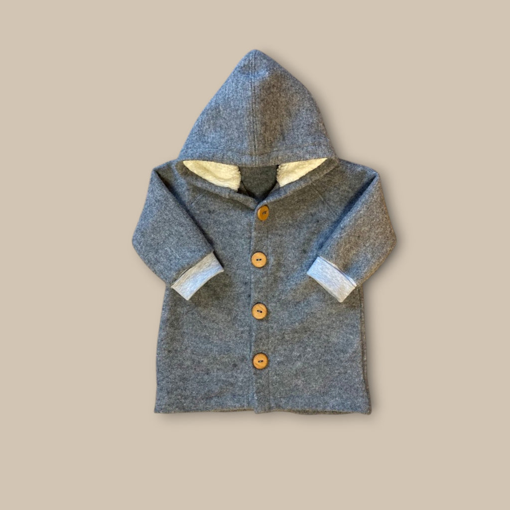 Wool hooded jacket