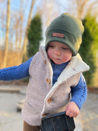 Wool collared vest
