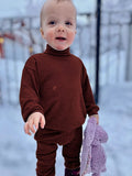 Jumper with turtle neck in merino wool - Pre-Order